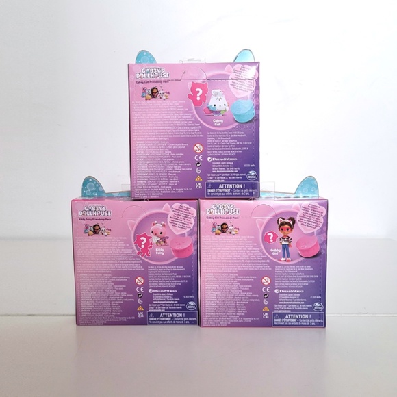 Dreamworks Gabby's Dollhouse Frienship Packs - Cakey Cat, Kitty Fairy and Gabby - Picture 2 of 2